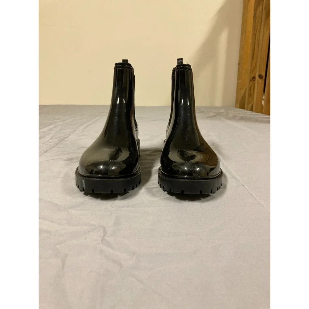 Toni Pons Cavan Chelsea Boot Women's Black Glossy‎ Round Toe Waterproof - 7.5